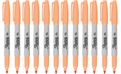 Sharpie Fine Point Permanent Marker Peach12 Pack