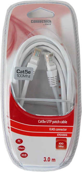 Connectech Cat5e UTP Patch Cable RJ45 connector 3m