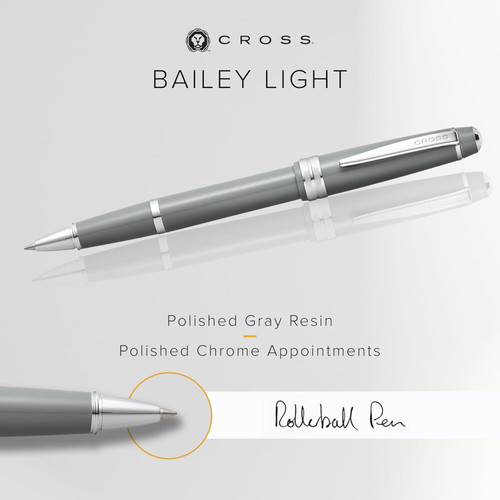 Cross Bailey Light Polished Grey Resin Fine Point Rollerball Pen