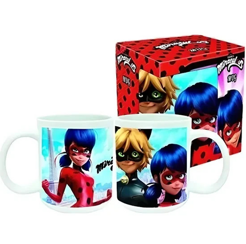 Miraculous Ceramic Mug with Ladybug and Cat Noir
