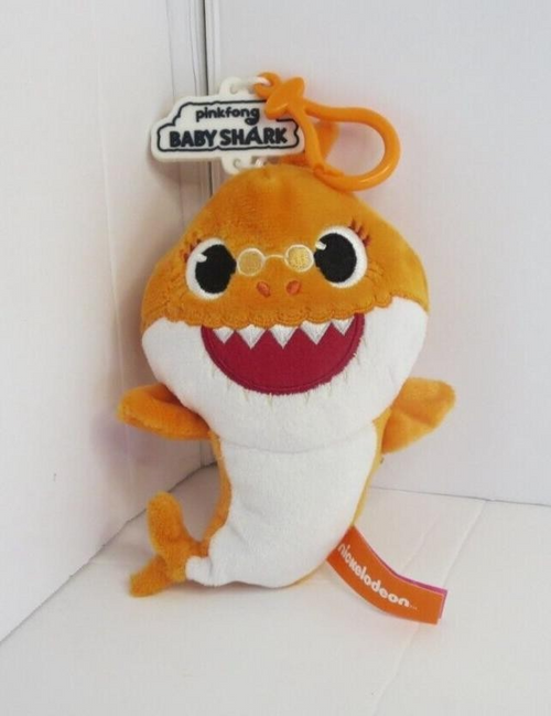 Pinkfong Baby Shark- Grandma Shark Orange Clip-on Coin Purse