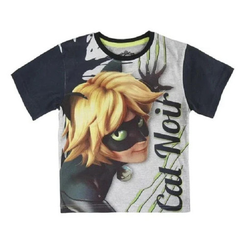 Miraculous - Cat Noir Grey and Black T-Shirt - Size 1-2 Years