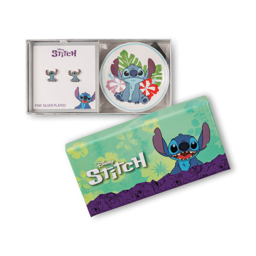 Stitch Stud Earring Gift Set with Trinket Tray and Gift Box