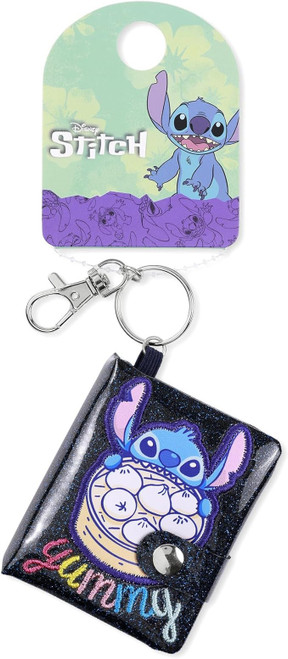Lilo and Stich 'Yummy' Mini Diary Keyring with Glitter Effect Cover