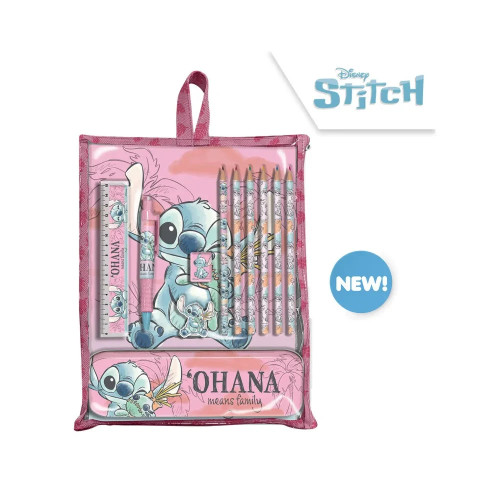 Lilo and Stitch 12 Piece Bumper Stationery Set with Reusable Bag