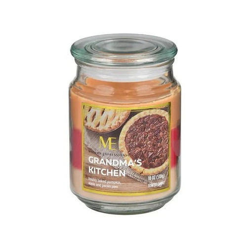 Grandma's Kitchen Candle Jar Freshly Baked Pumpkin Apple and Pecan Pie