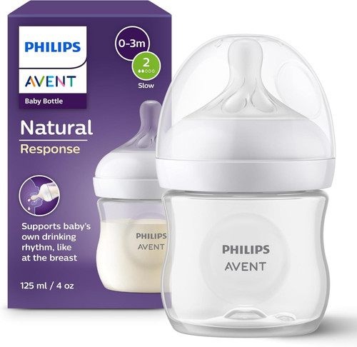 Philips Avent Natural Response Baby Bottle - 125ml for Newborns and Up SCY900/01