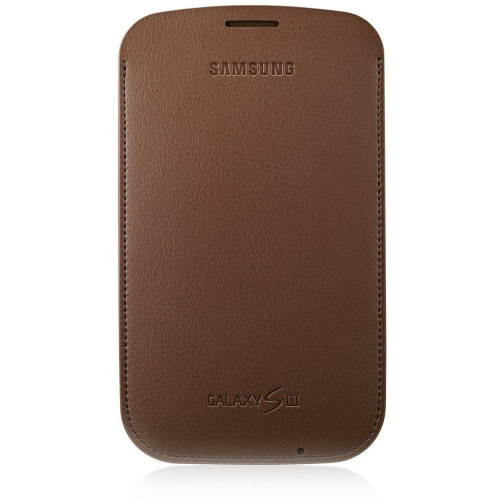 Samsung S3 Leather Pouch - Light Brown