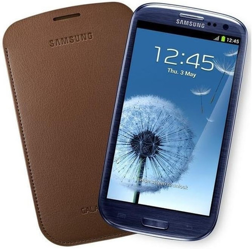 Samsung S3 Leather Pouch - Light Brown
