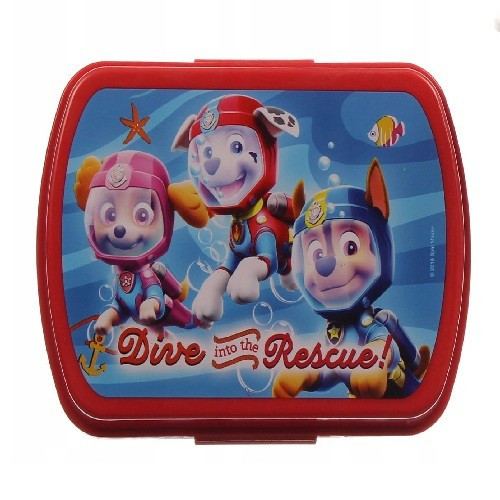 Paw Patrol - Red and Blue Lunchbox - "Dive into the Rescue"