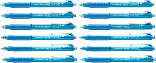 Paper Mate InkJoy 300RT Retractable Ballpoint 1.0mm Medium Turquoise 12 Pack