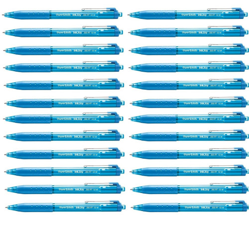 Paper Mate InkJoy 300RT Retractable Ballpoint 1.0mm Medium Turquoise 24 Pack
