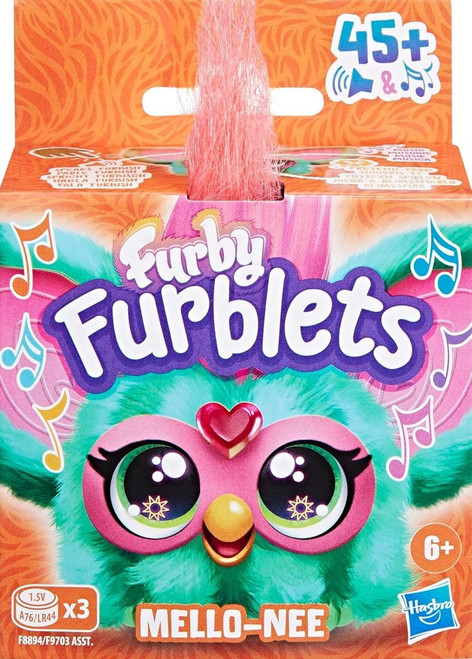 Furby Furblets Mello-Nee Mini Electronic Plush Toy Turquoise / Pink