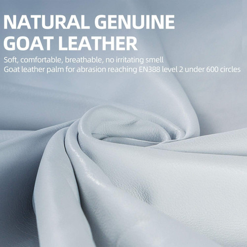 VGO Premium Geniune Goat Leather Puncture Resistant Gardening Gloves Small