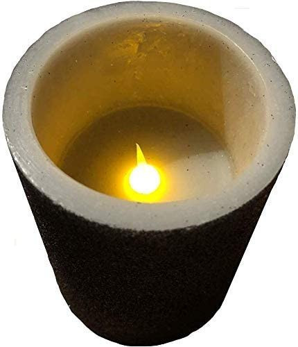 LED Battery Operated Wax Candle with Glitter Design and Midnight Fig Aroma