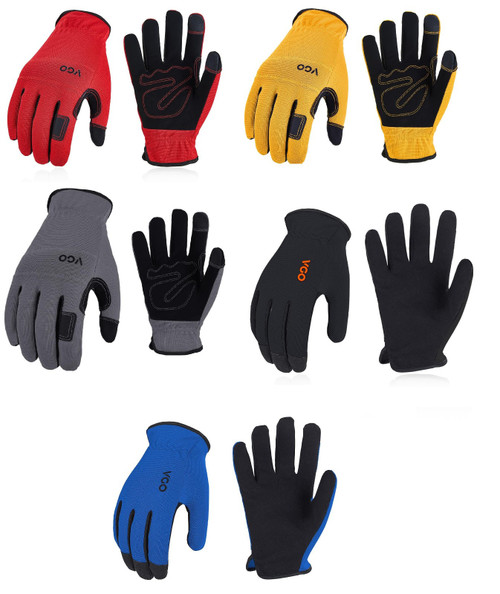 Safety Work Gloves for Builders, Gardening, and Light Duty Mechanics Large