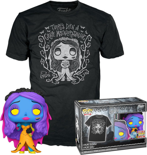 Funko POP! & Tee Corpse Bride Emily Blacklight T-Shirt Extra Large (XL)