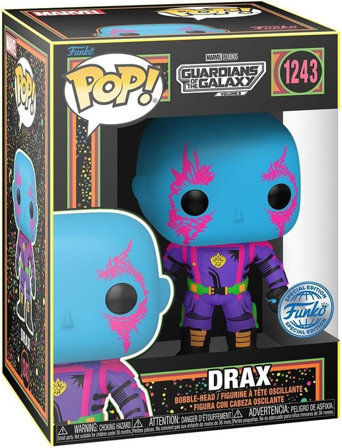Funko POP Guardian of The Galaxy Vol. 3 Black Light Neon Drax Vinyl Figure 1243