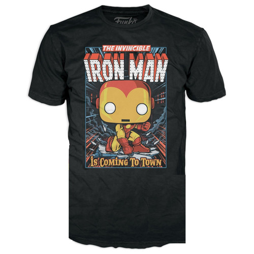 Funko POP Christmas Holiday Iron Man 100% Cotton T-Shirt Large