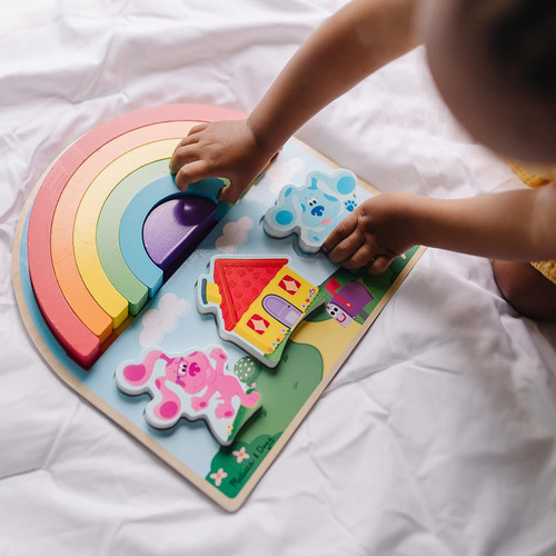 Melissa & Doug 33008 Blues Clues And You, Wooden Rainbow Stacking Puzzle
