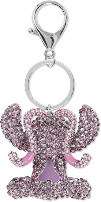 Disney Stitch 3D Crystal Gem Stone and Enamel Angel Key Chain