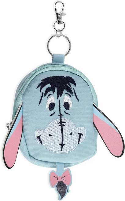 Disney Winnie The Pooh Eeyore Grey, Blue and Pink Mini Backpack Keychain