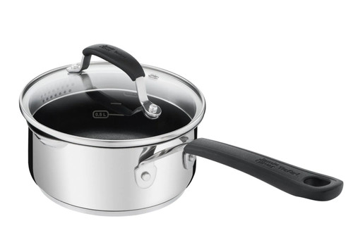 Jamie Oliver Stainless Steel 4 Piece Pan Set with Lids Induction Compatible