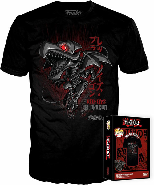 Funko Boxed Tee: Yu-Gi-Oh! - Red Eyes Black Dragon Cotton Polyester