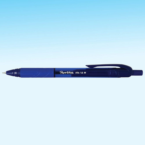 Paper Mate Brite Elite Alfa 1.0mm Retractable Blue Ink Ballpen 4 Pack
