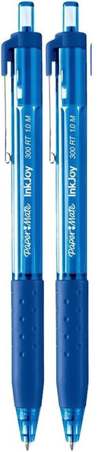 Paper Mate InkJoy 300RT Retractable Ballpoint Pens, Medium Point, Blue, 2 Count