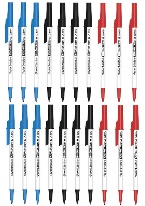 Paper Mate Kilometrico 1.0mm Medium Point 20 Pack Assorted