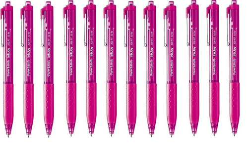 Paper Mate InkJoy 300RT Retractable Ballpoint 1.0mm Medium Magenta 12 Pack