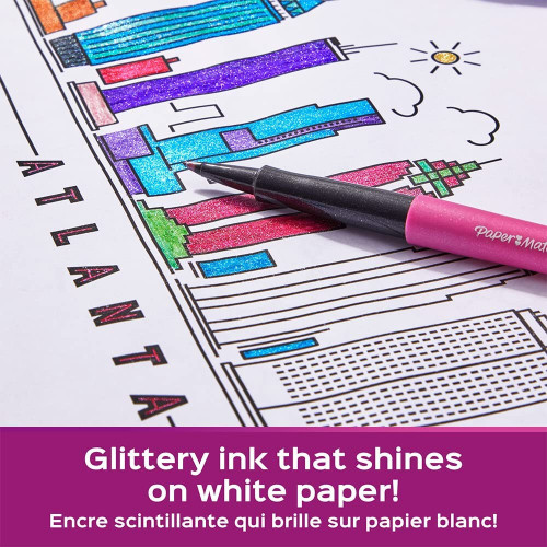Paper Mate Flair Metallic Ink Pens 0.7mm Medium Point 6 Pack