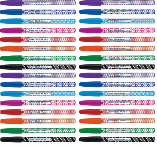 Paper Mate Ballpoint Pens Capped InkJoy Wrap Medium Point (1.0 mm) 32 Pack