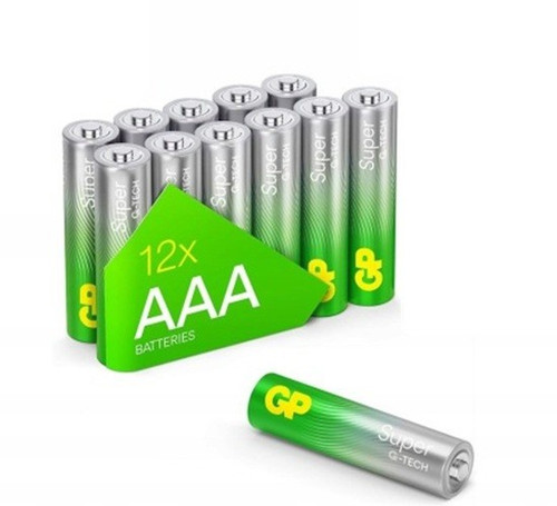 GP Super Alkaline Batteries Pack of 12 X AAA Batteries
