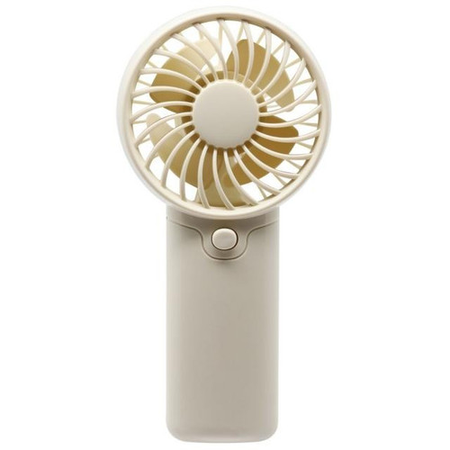 Powerful Handheld Battery Operated Fan takes 2 AAA Batteries Beige