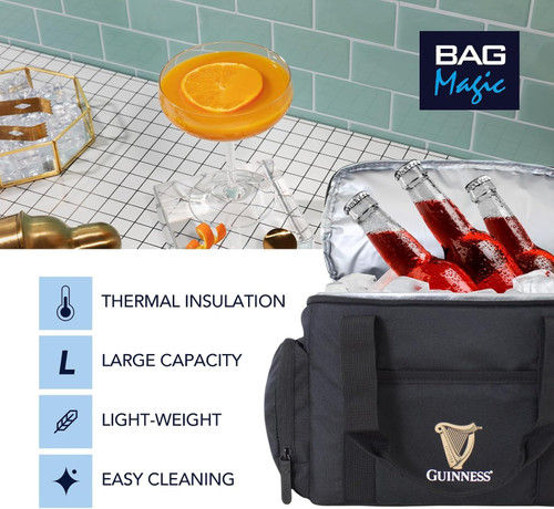 Guinness Fully Insulated Cool Bag 16 Litre Capacity Fully Licensed Product