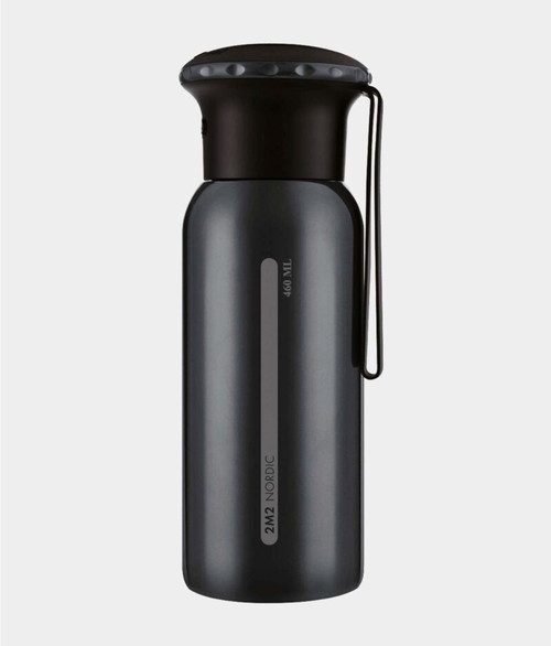 Nordic Thermo Bottle Insulated Drinks Flask + Bluetooth Speaker Lid Anthracite