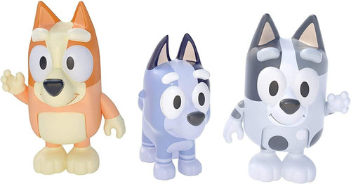 Bluey Cousins Three Figure Play Set with Bingo, Muffin and Socks