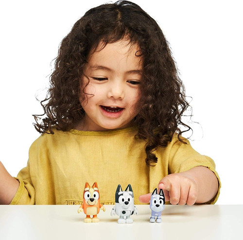Bluey Cousins Three Figure Play Set with Bingo, Muffin and Socks