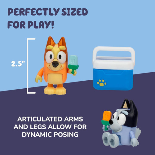 Bluey Let's Play Chef Two Figure Play Set Ice Blocks with Socks and Bingo