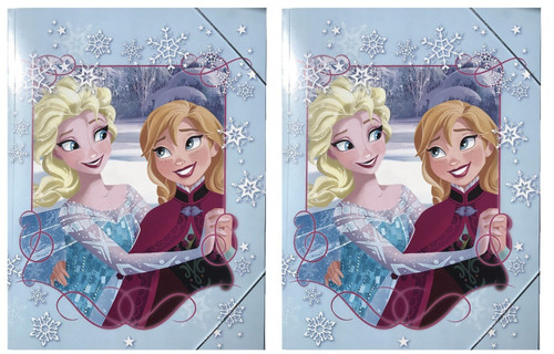 Disney Frozen Twin Pack of Document Holders 'My Sister my Hero' Blue