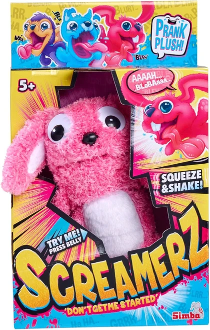 Simba SCREAMERZ Rambling Rabbit 30cm Interactive Soft Plush Toy Suitable age 5+