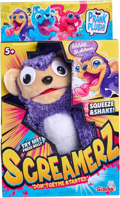 Simba SCREAMERZ Mischief Monkey 30cm Interactive Soft Plush Toy Suitable age 5+