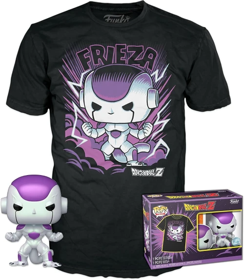 Funko POP Vinyl Figure and Tee Dragon Ball Z Frieza 4th Form Metallic 861 Large