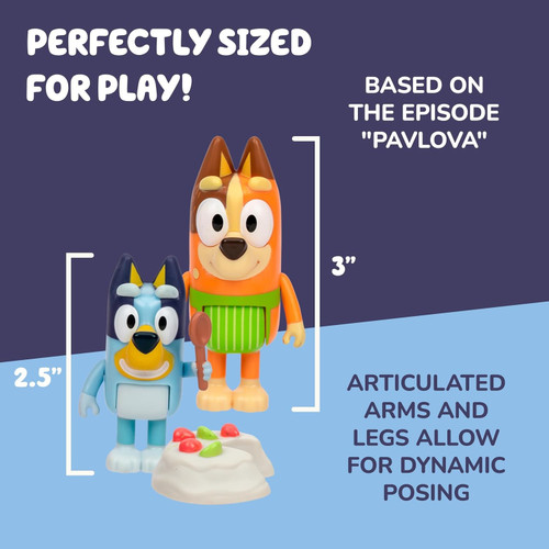 Bluey It's Time For Pavlova 4 Pack, Includes Bluey, Bingo, Bandit and Chilli