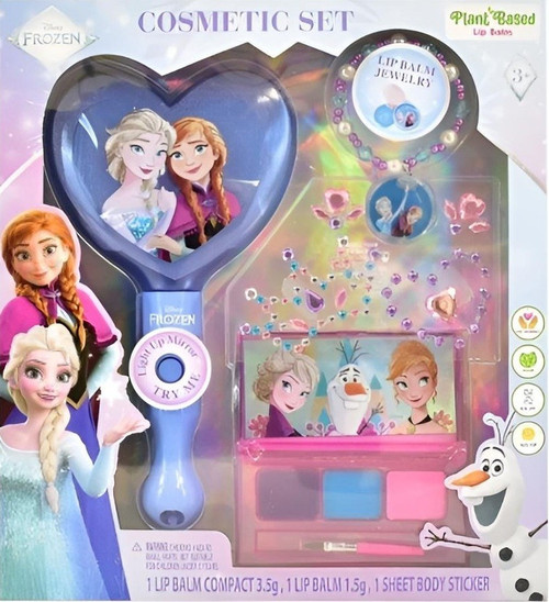 Disney Frozen Make Up Set with Light Up Mirror, Lip Balm and Body Stickers