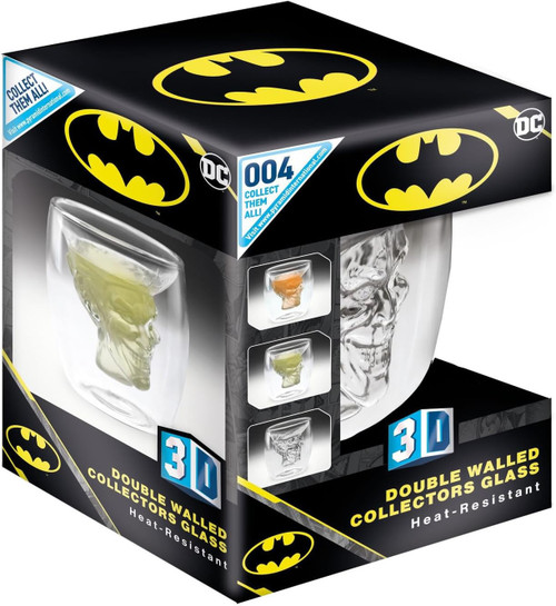 Batman Joker Inverted Head Shape Drinking Glass 150ml
