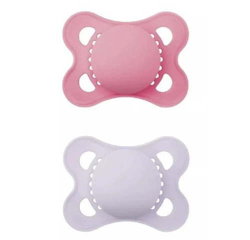 MAM Original Baby Soother Dummy Latex 2-6 Months Pink and Lilac