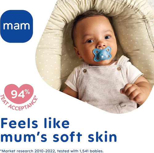 MAM Original Baby Soother Dummy Latex 2-6 Months Pink and Lilac